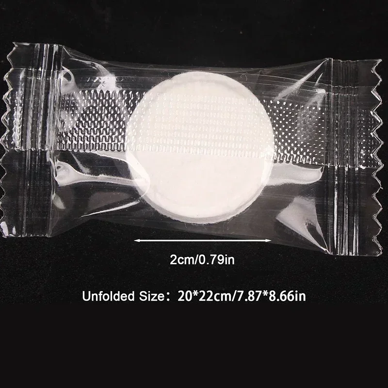 Toalla comprimida desechable para monedas, Mini toalla comprimida portátil de viaje para viajes al aire libre, barbacoa, Camping al aire libre, 10/100 Uds.