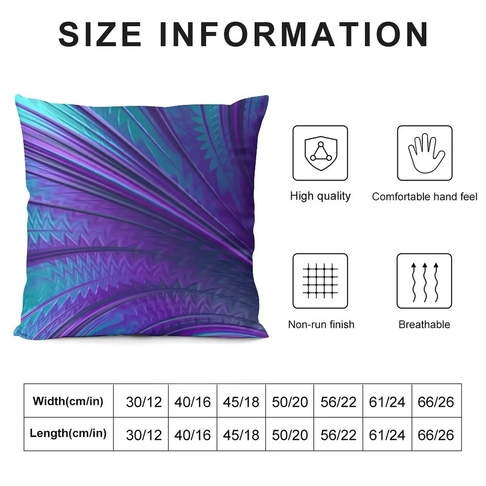 Abstract in Blue and Purple Throw Pillow Luxury Living Room Decorative Cushions Pillows Aesthetic pillow