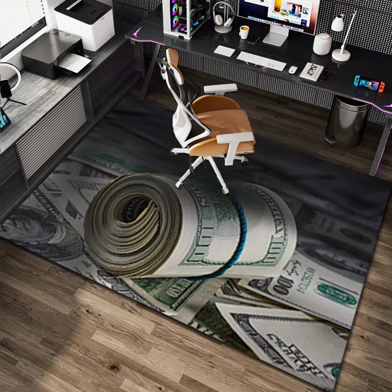 Carpet Burning Dollar Art Carpet Living Room Coffee Table Decorative Floor Mat Kitchen Porch Door Mat