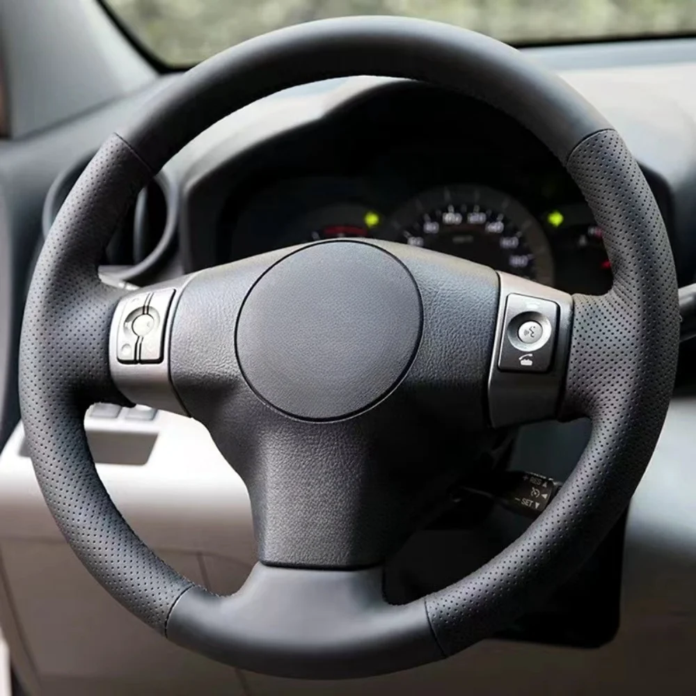 

Car Steering Wheel Cover Black Leather Braid Auto Interior Accessories For Toyota Yaris Vios RAV4 2006-2009 Scion XB 2008