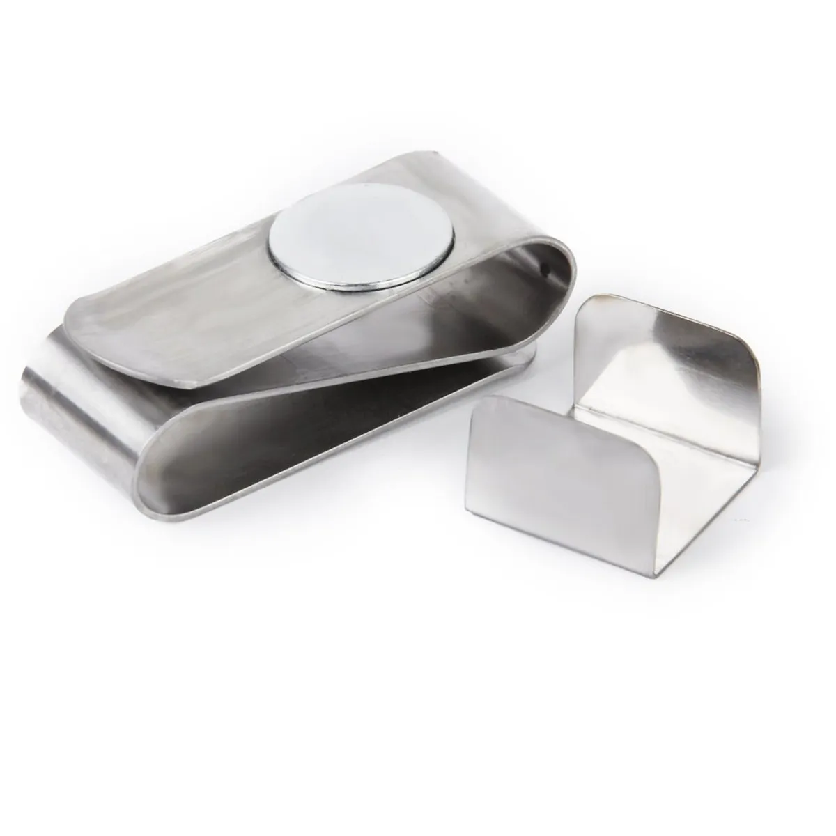 

Pool Cue Chalk Holder Magnetic Silver Stainless Steel 74x23x14mm Belt Pocket Clip No More Lost Chalk Clean Hands Play Better