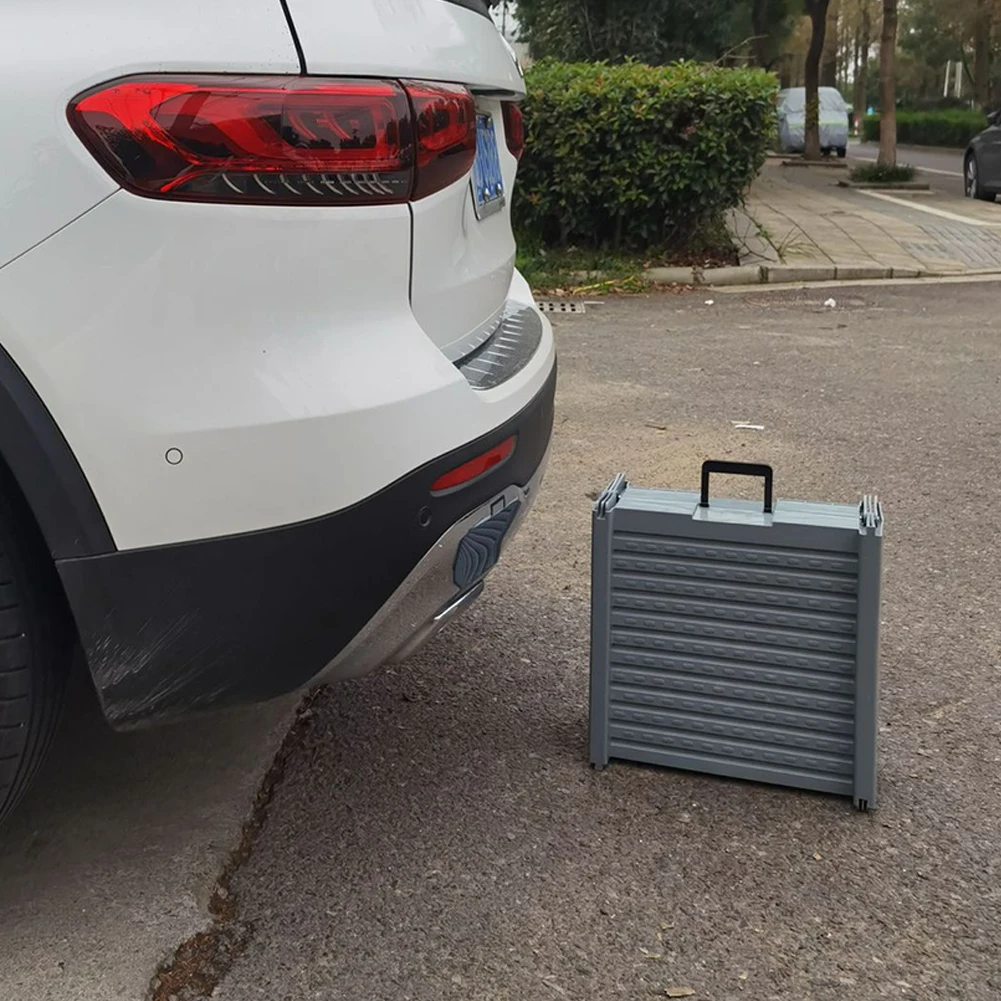 

Extra Wide Dog Steps Folding Portable Pet Stair Ramp Non-Slip Rug Surface Pet Ramp Stairs for Medium & Large Dogs Get Into A Car