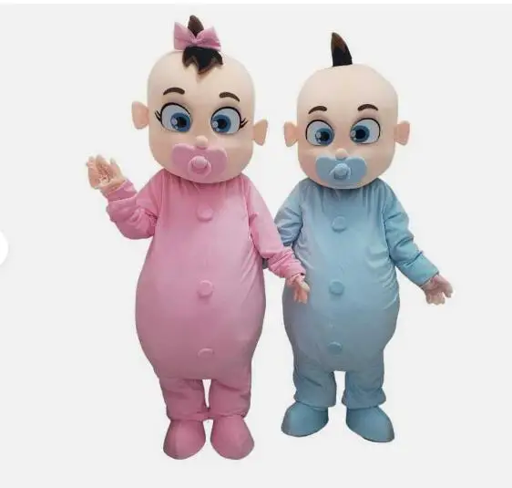 2pcs Baby Girl And Boy Mascot Costume Halloween Birthday Party Adult Fancy Cosplay Dress Mascot Costume