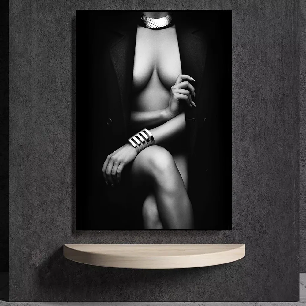 Modern Sexy Female Elegant Handheld Wine Glass Canvas Painting Women Poster Prints Wall Art Pictures Room Hallway Bathroom Decor