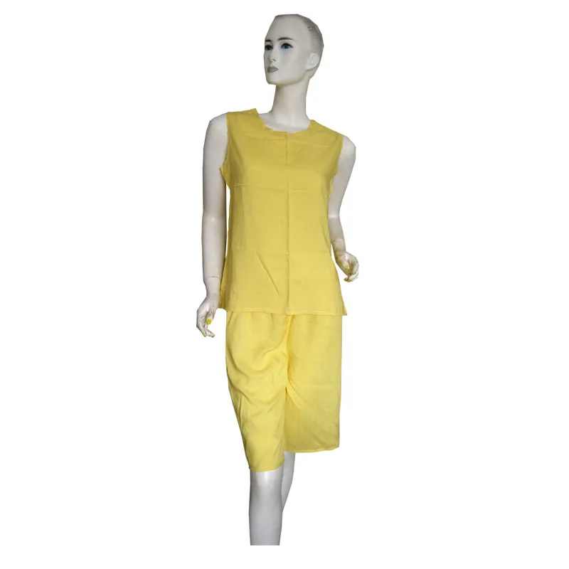 Wysokiej jakości bawełniana jedwabna letnia kamizelka damska pięciopunktowy garnitur ze spodniami białe ubrania damskie Casual Jogging oddychające i fajne