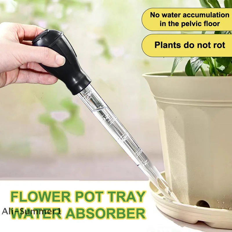 【E】1/2/3 قطعة من البلاستيك الشفاف وعاء الزهور صينية امتصاص الماء معالج ضخ المياه 30 مللي امتصاص الماء لأدوات الحدائق #1