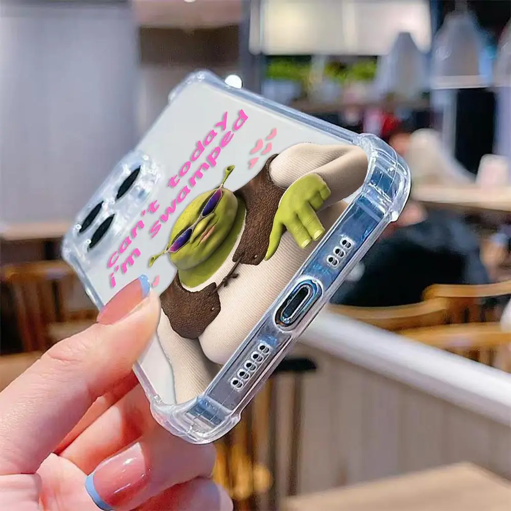 Clear Phone Case For iPhone Apple 17 AIR 16E 16 15 14 12 13 11 Pro 8 7 Plus X XR XS Max Shockproof Cover Anime Movie S-Shrek view 6