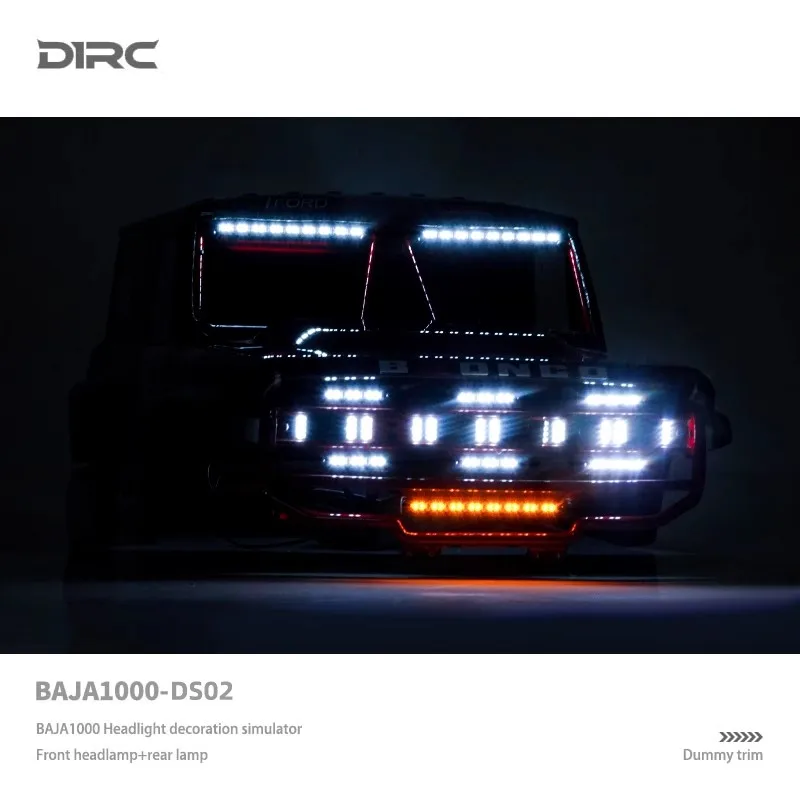 D1RC TRX4 Baha BAJA1000 إطار أنبوب من سبائك التيتانيوم مخصص للمصابيح الأمامية الأمامية وأجزاء محاكاة المصابيح الخلفية #4