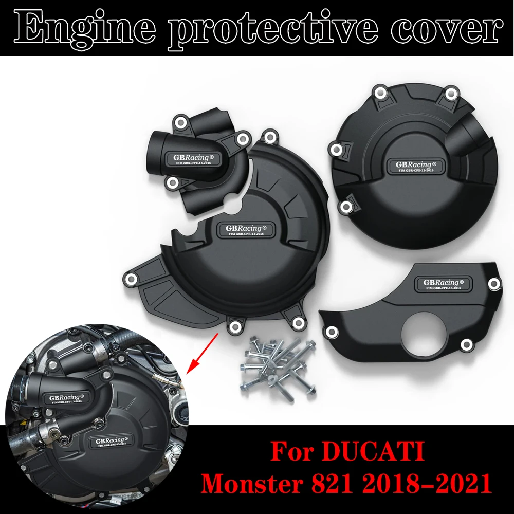 

For Ducati Monster 821 2018-2021 Motorcycles Engine cover Protection case For GB Racing