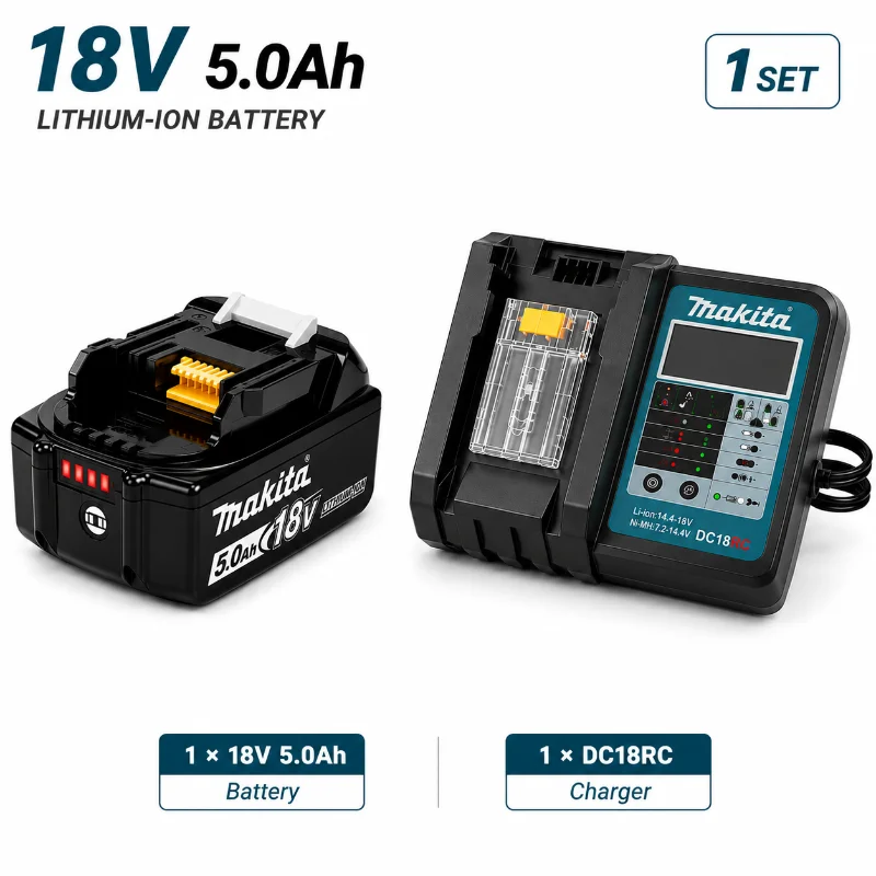 EU Schnellversand Makita BL1850B BL1860 18V 5,0Ah Li-Ionen-Akku Ersatz für LXT Kabellose Werkzeuge