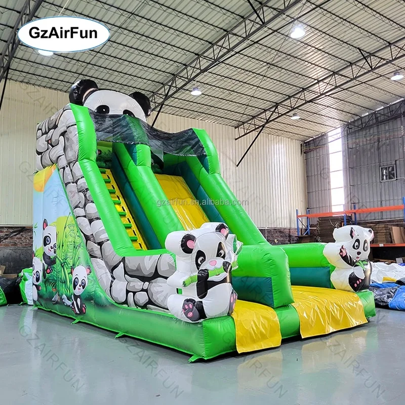 Factory Customized Commercial Grade Wet and Dry Inflatable Panda Slide for Sale