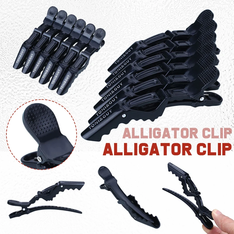 

Hot Sale Hairdressing Alligator Clip Hair Salon Perm Hair Dye Plastic Hairpin Wig Clip Haircut Partition Styling Clip Supplies