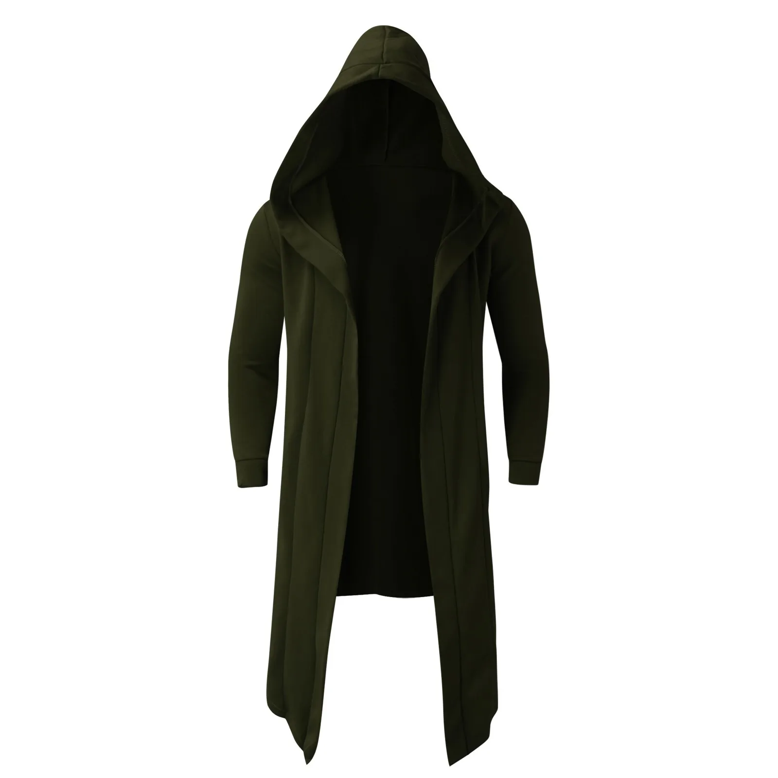 Manteau long à capuche pour hommes, coupe-vent solide pour documents, cape de style européen et américain, collection automne et hiver