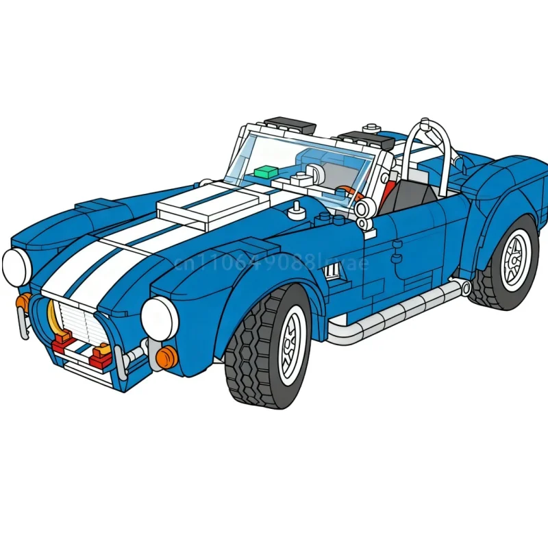 

Creative Shelby Cobra Sports Car Model Building Block Set Office Decoration Christmas Birthday Toy Gift Boy Adult