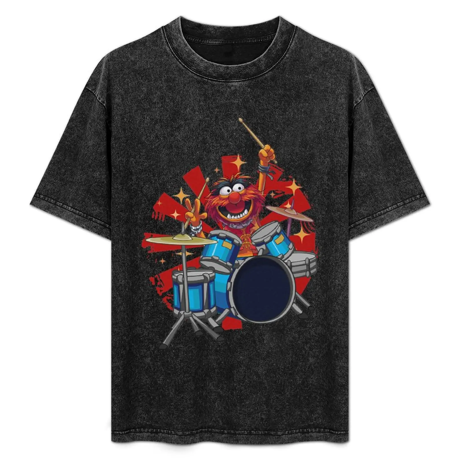 

Animal Drummer The Muppets Show 1 ,muppet Playing Drum Tropical Flower T-Shirt summer tops mens graphic t-shirts hip hop