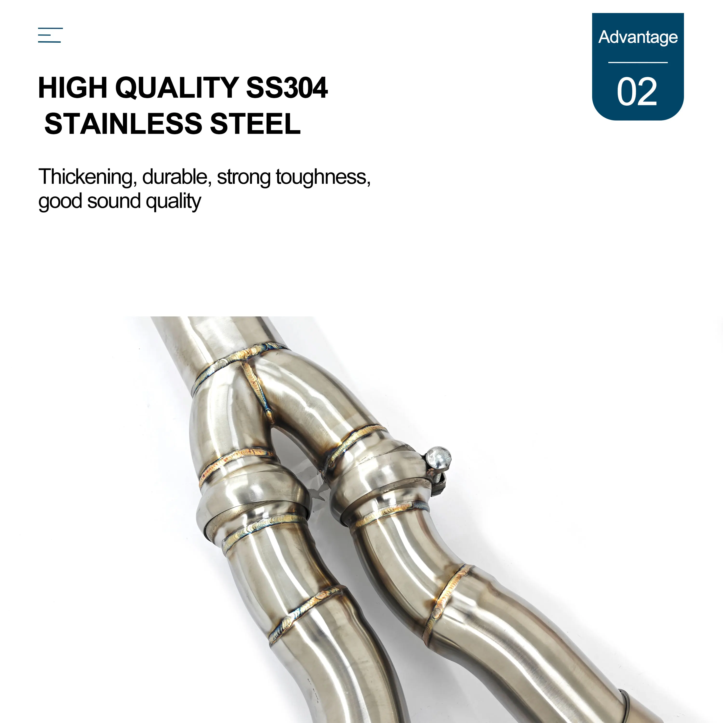 CBNT Single Midpipe Valvetronic Catback for BMW G80 M3 G82 M4 G87 M2 S58 3.0T Center Quad Exit Exhaust Tips Exhaust Systems view 4