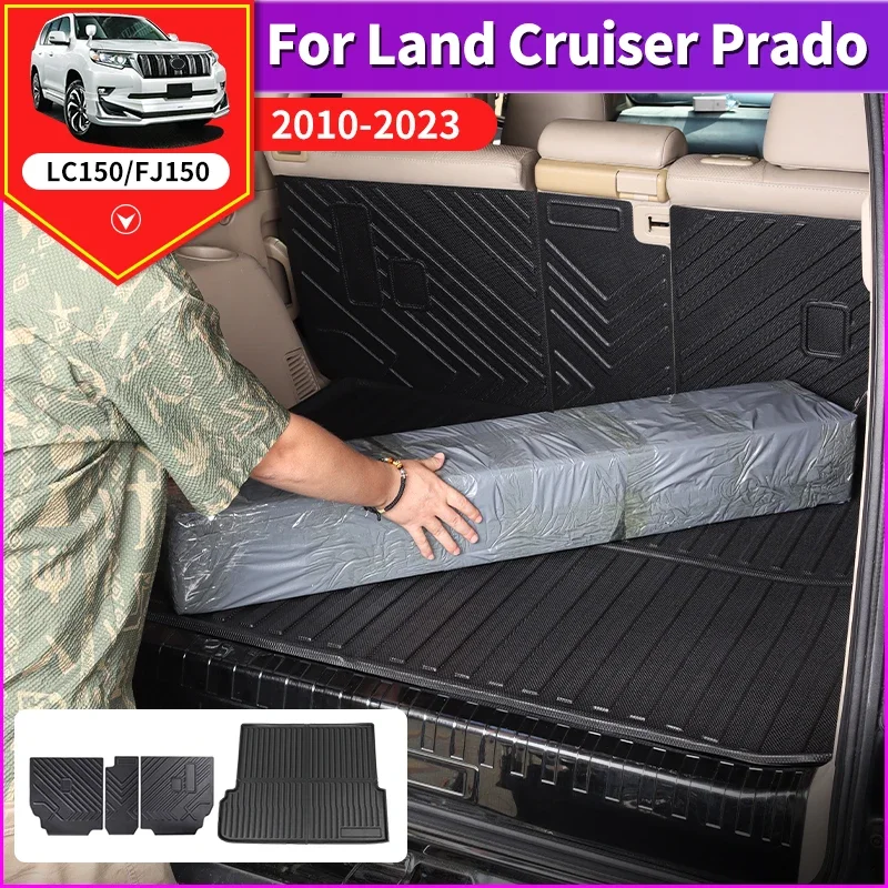 For Land Cruiser Prado LC 150 2010-2023 J150 All-inclusive Trunk Mat Interior Upgrade Accessories TPE Seat back Pad Waterproof