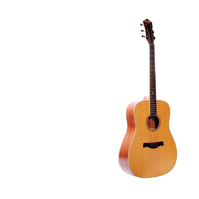 High Quality Geake G-202 Solid Acoustic Guitar with Cedar Top Rosewood and Mahogany Back/Side Matt Finish