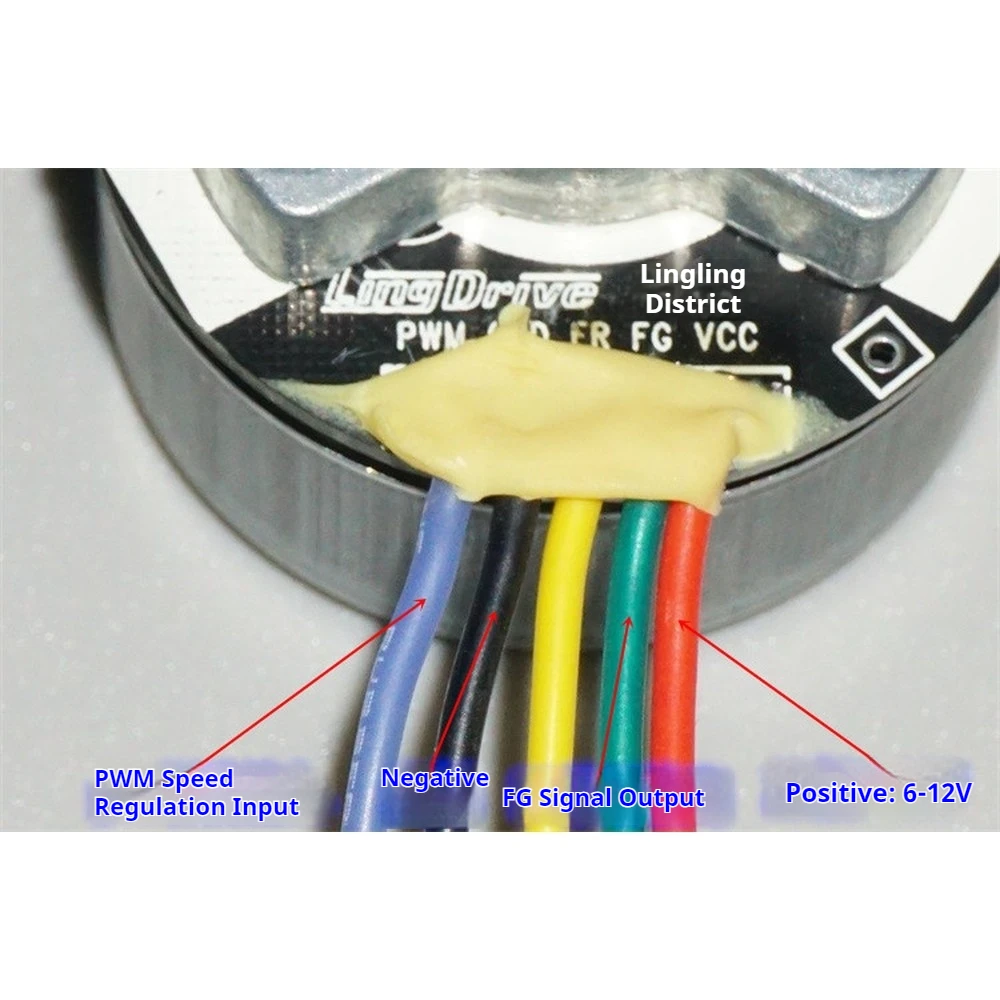 3720 Outer Rotor Brushless Motor Built-in Driver 6-12V Dual Ball Bearing High Torque 37mm Motor PWM Speed Control FG Feedback