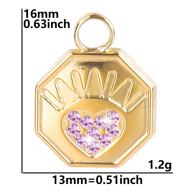 Gold Plated Star Moon Evil Eye Charms Set