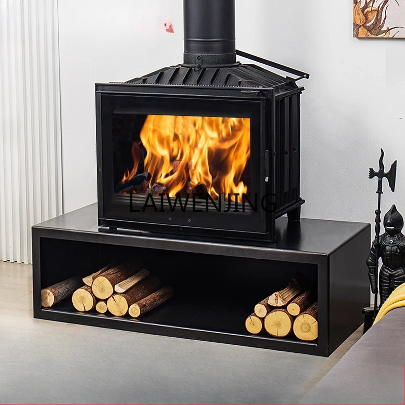 

SGF Fireplace Home Modern Heating Cast Iron Embedded Firewood Full Screen Fireplace