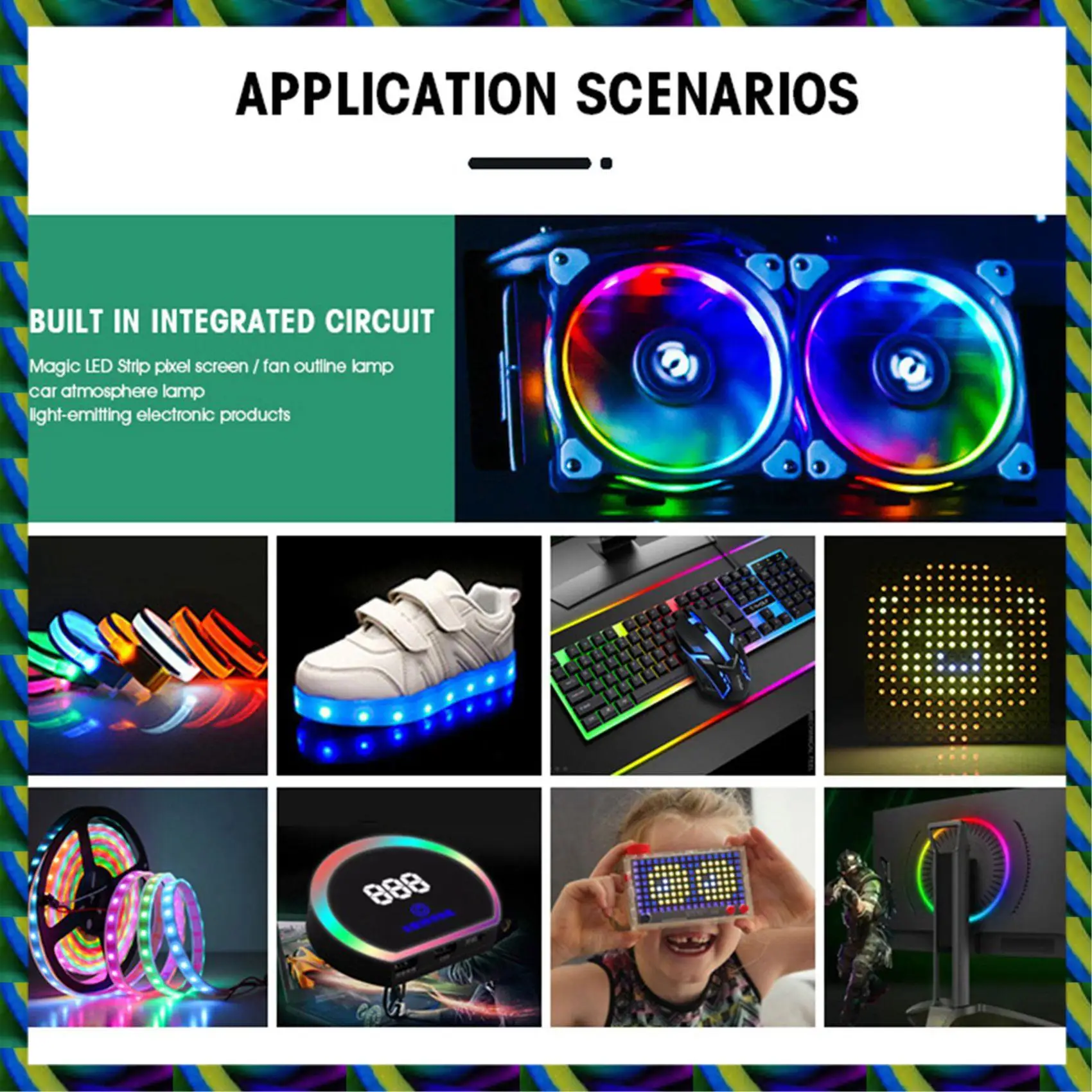 Ежедневно 600 шт. SK6812 SIDE-A SK6812 IC в светодиодном чипе, боковое освещение SMD 4020 RGB для полосового экрана, индивидуально адресуемое