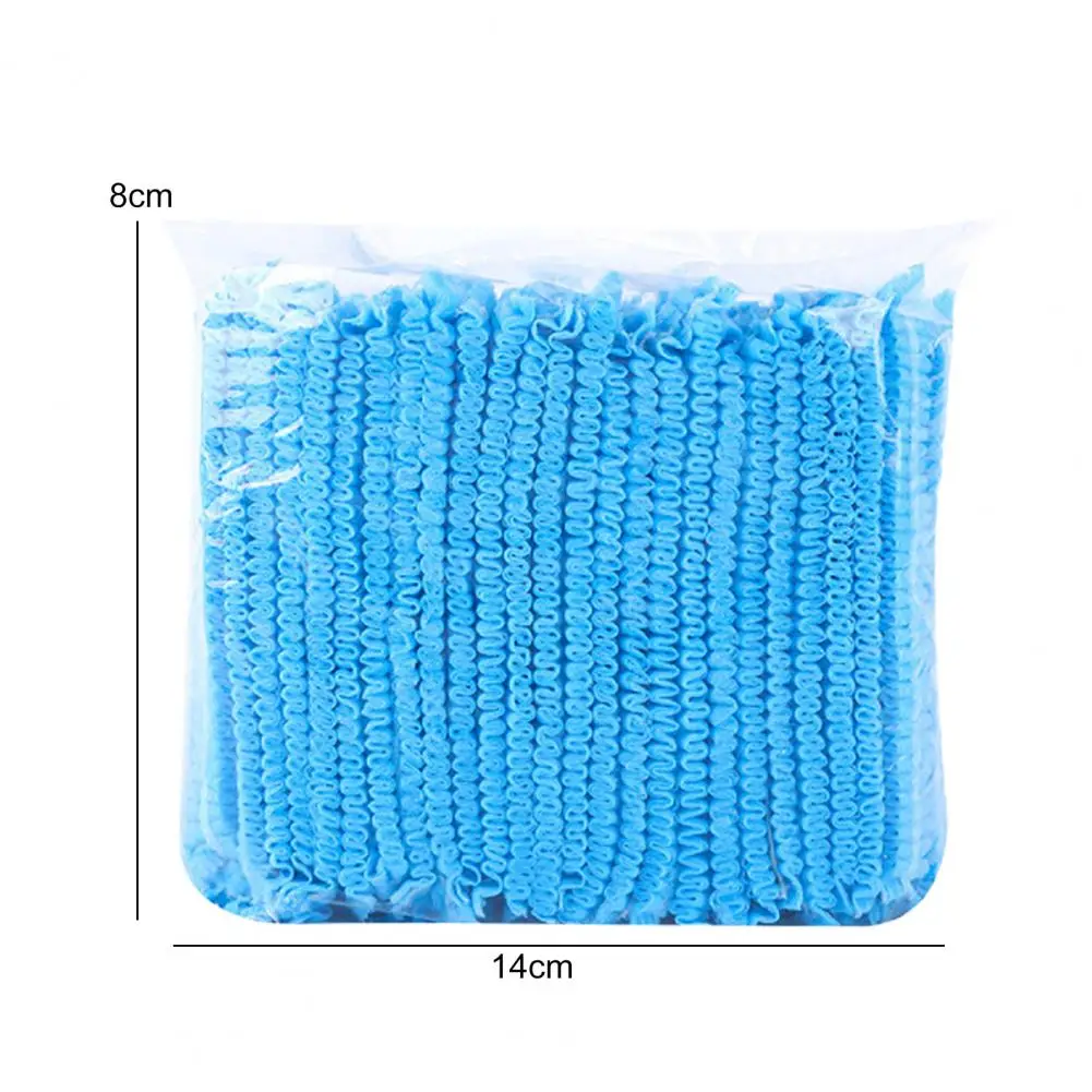 100Pcs/Bag Dust Strip Hats Practical Disposable Non Woven Fabric Hats Breathable Disposable Hair Hats Beauty Accessories image 3