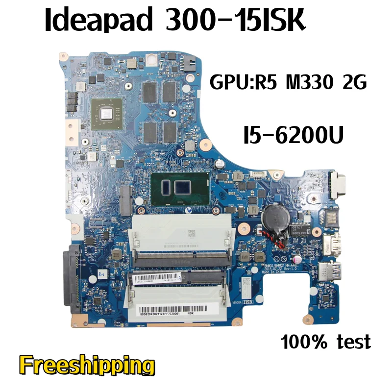 

BMWQ1/BMWQ2 NM-A481 For Lenovo Ideapad 300-15ISK Laptop Motherboard CPU:I5-6200U GPU:R5 M330 2G DDR3 Mainboard 100% Work