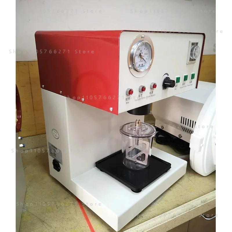 Laboratory Vacuum Mixer with Pump, Small Benchtop Degassing Machine for Slurry and Liquid Research