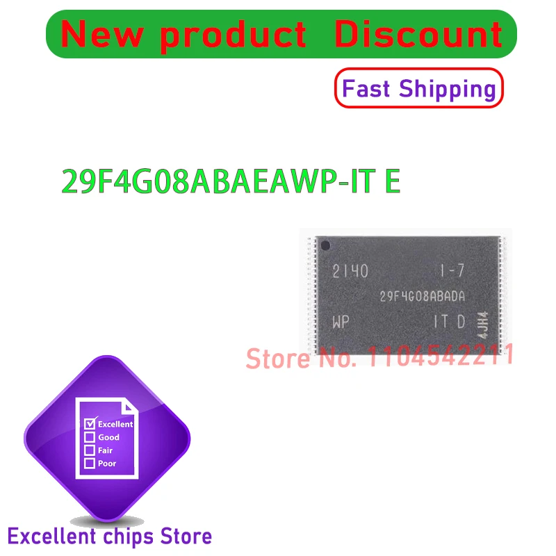 (10piece) 100% New MT29F4G08ABAEAWP-IT:E MT29F4G08ABADAWP-IT:D 29F4G08ABAEA 29F4G08ABADA TSOP48 Chipset