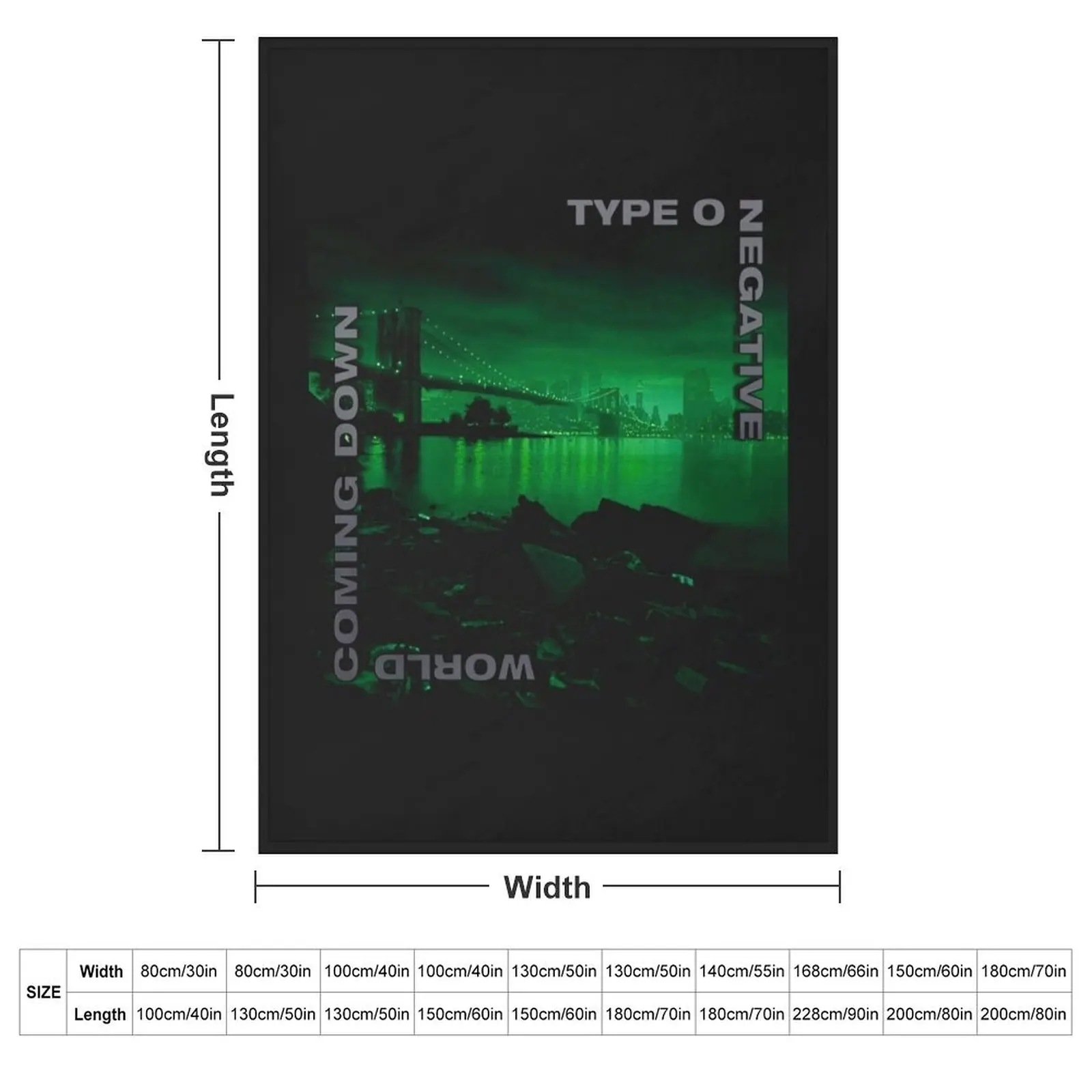 Type O Negative Art Throw Blanket Furrys Decorative Sofa For Baby Hairy Hairys Polar Blankets