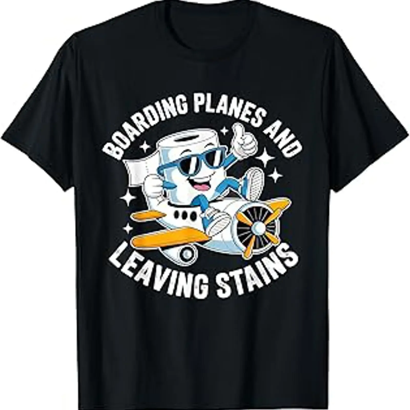 Boarding Planes Leaving Stains Funny Embarrassing Airport T Shirt vintage Washed Casual streetwear Versatile fashion Stylish
