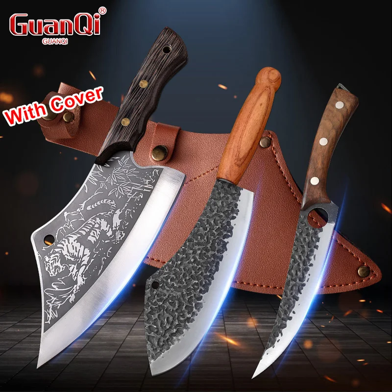 

Hand-forged Butcher Knife Stainless Steel Boning Knife Bone Chopping Knife Meat Slicing Cleaver High Hardness Kitchen Chef Knife