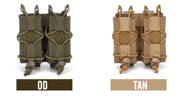 Neue 9mm Doppelmagazintasche für 9mm/.45 Pistolenmagazine, MOLLE Taktische Schnellverschluss-Magazintasche, Jagd- und Gewehrzubehör – Detail 13