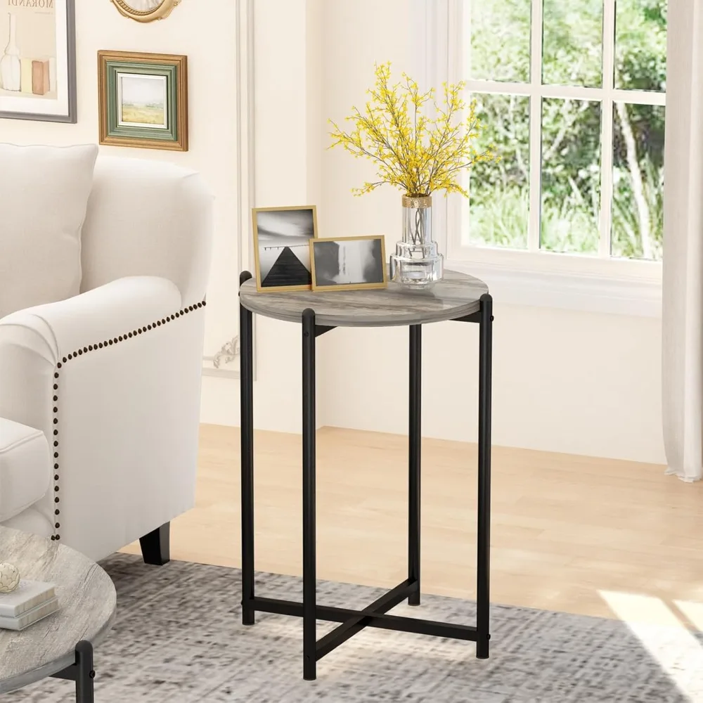 Modern Faux Marble Coffee Table Set with Golden Frame, Including 1 Large and 2 Small Tables for Living Room Decor