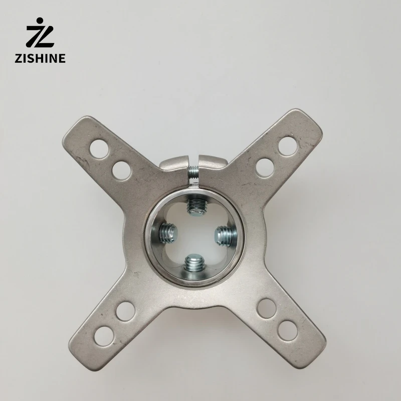 Stainless Steel 4-Jaw Socket Adapter for Prosthetic Leg Artificial Limb Alignment Parts Transtibial Transfemoral Components