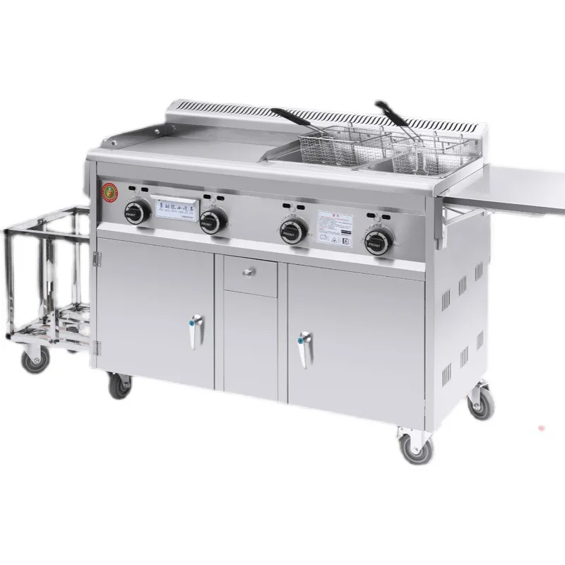 Grilling stove snack truck, fried chips, pancakes, teppanyaki, commercial trolley y