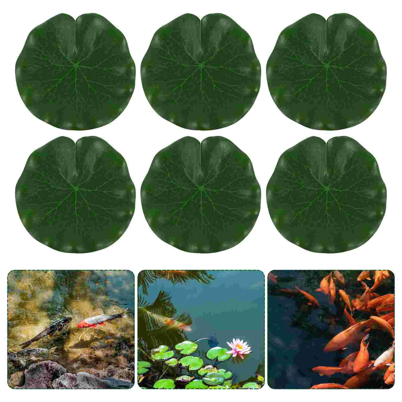 10 Pcs Lotus Leaves Decor Pond Aquariums Decoration Fish Tank Duckweed Ornament Lily