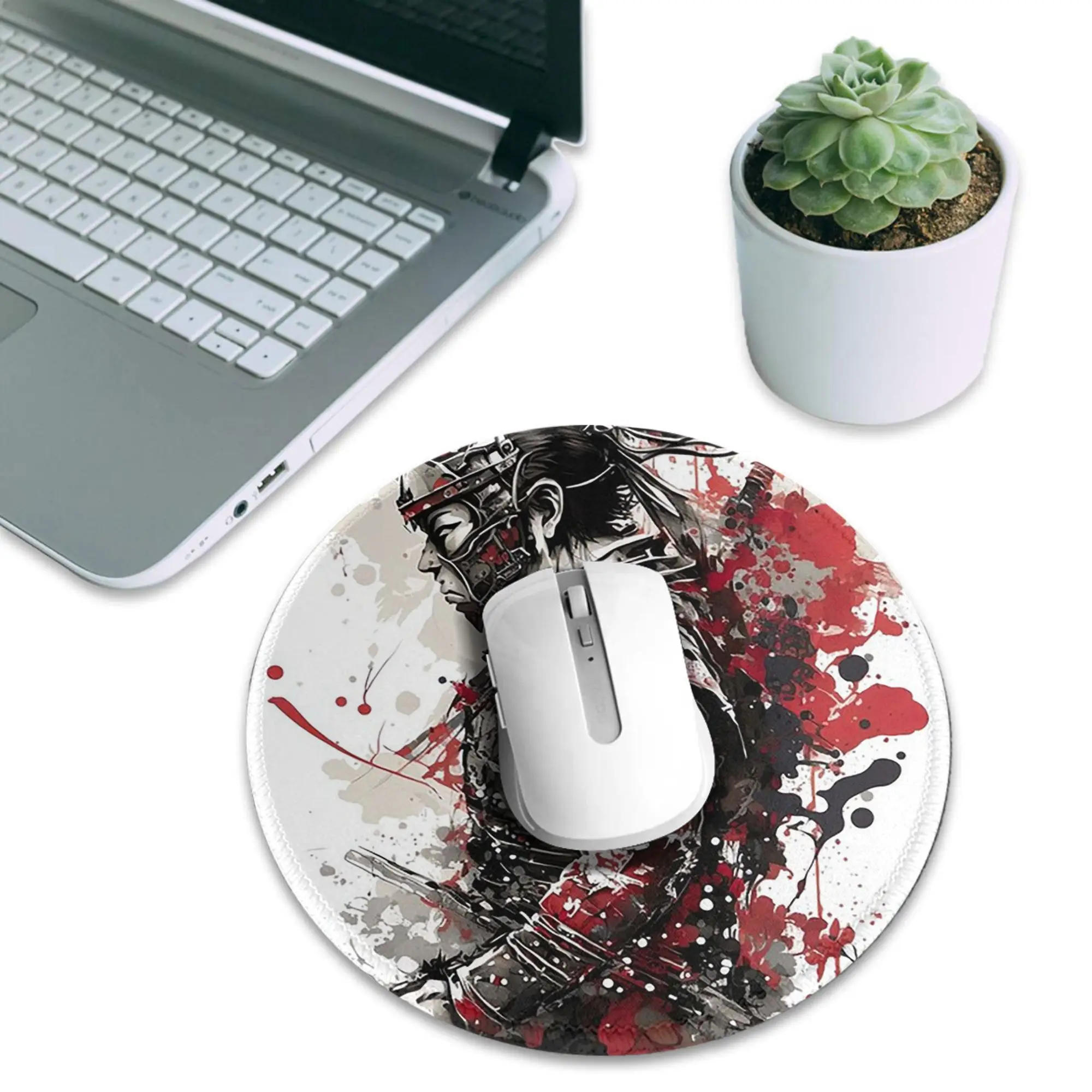 Japanese Samurai Warrior  Mouse Pad Computer Keyboard Mouse Mat Gaming PC Laptop Desk Mat Office Accessories Table Mats