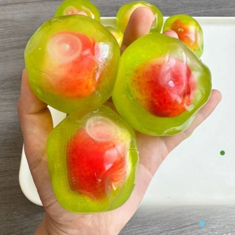 Shapable Cherry Sandwich Slushie Stress Ball Slow Rising Non-Bounce Squeeze Toy ASMR Crackling Sound Sensory Fidget for Anxiety view 5
