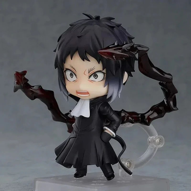 Figuras de acción del Anime Bungo Stray Dogs, Ryunosuke Akutagawa Q Version, articulación kawaii reemplazable, modelo de juguete de PVC, regalos en caja, 10CM