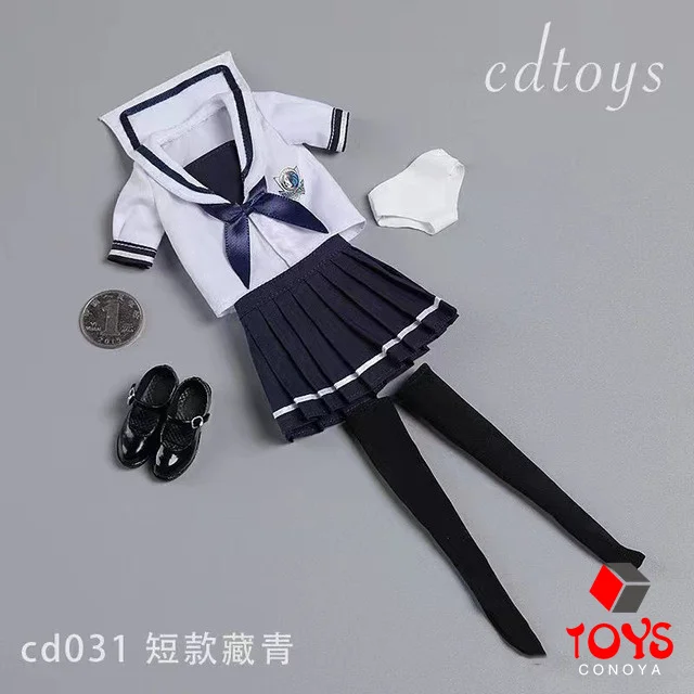 CDtoys CD031 1/6 Scale School Uniform JK Skirt Female Sailor Suit Clothes Model Fit 12'' Soldier Action Figure Body Doll