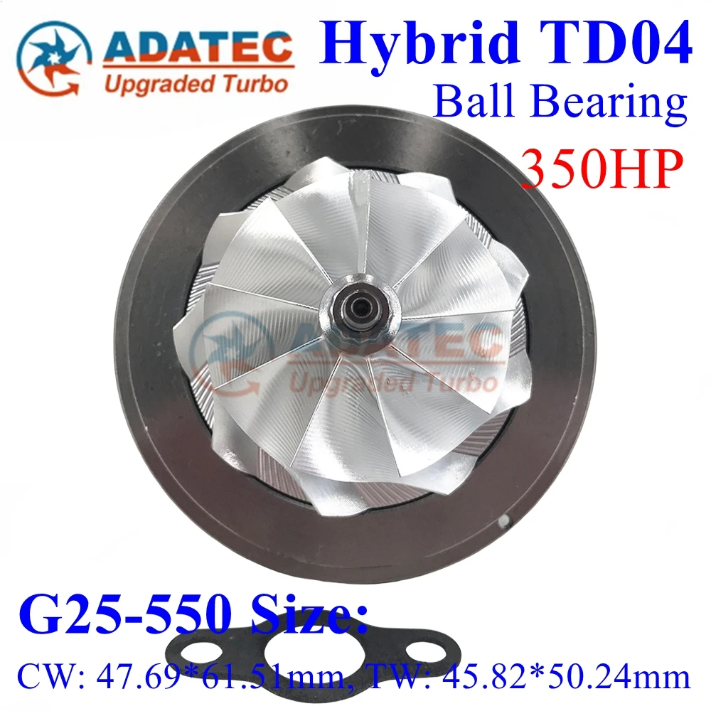 TD04 Turbo Ball Bearing Cartridge 49477-04000 For Subaru Forester Impreza WRX 58T EJ205 EJ20 EJ25 EJ255 Turbine 9377-08120