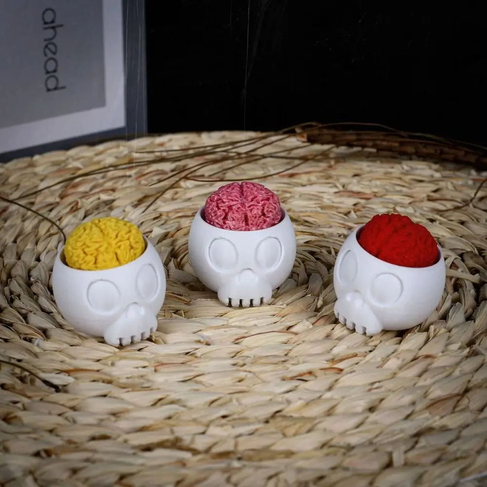 3D Printed Fidget Keychain Clicking Feedback Lightweight Structure Stress Relief Portable Size Skull Design Backpack Pendant