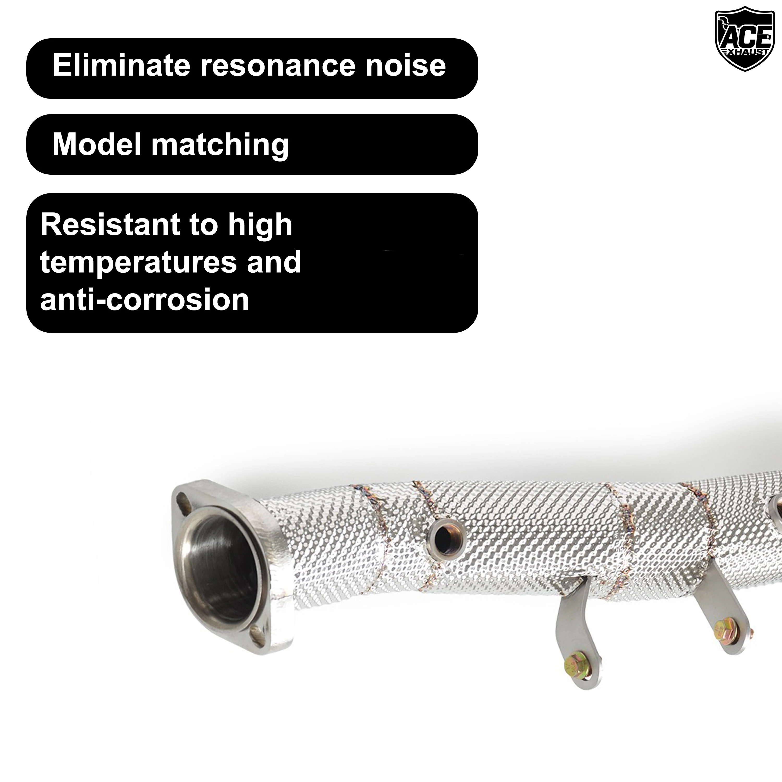 ACE Hochleistungs-Downpipe für Mercedes BENZ AMG S63 W222 5.5T mit Katalysator-Header Auspuffrohr aus SUS304 – Detail 6