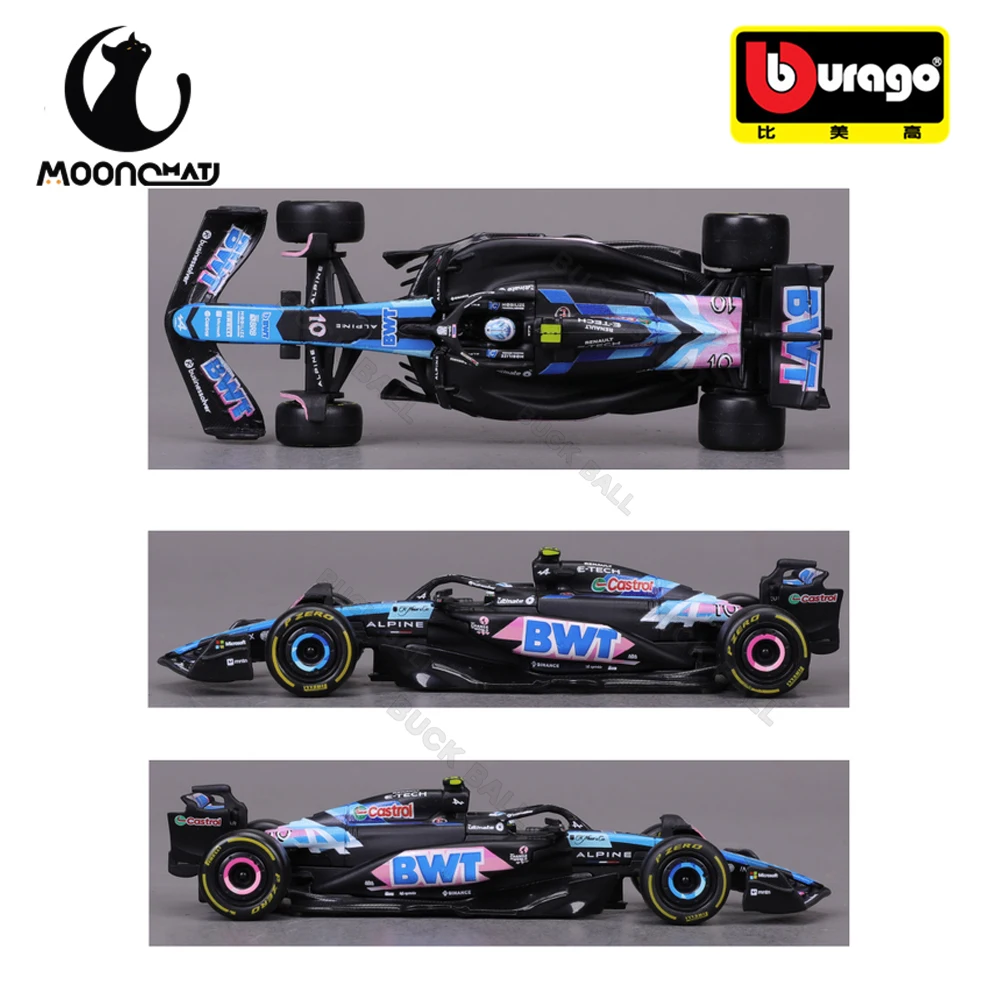 New Bburago 1:43 A524 BWT Alpine Japanese GP F1 Team 2024 #10 Pierre Gasly #31 Esteban Ocon Alloy Car Die Cast Model FORMULA 1