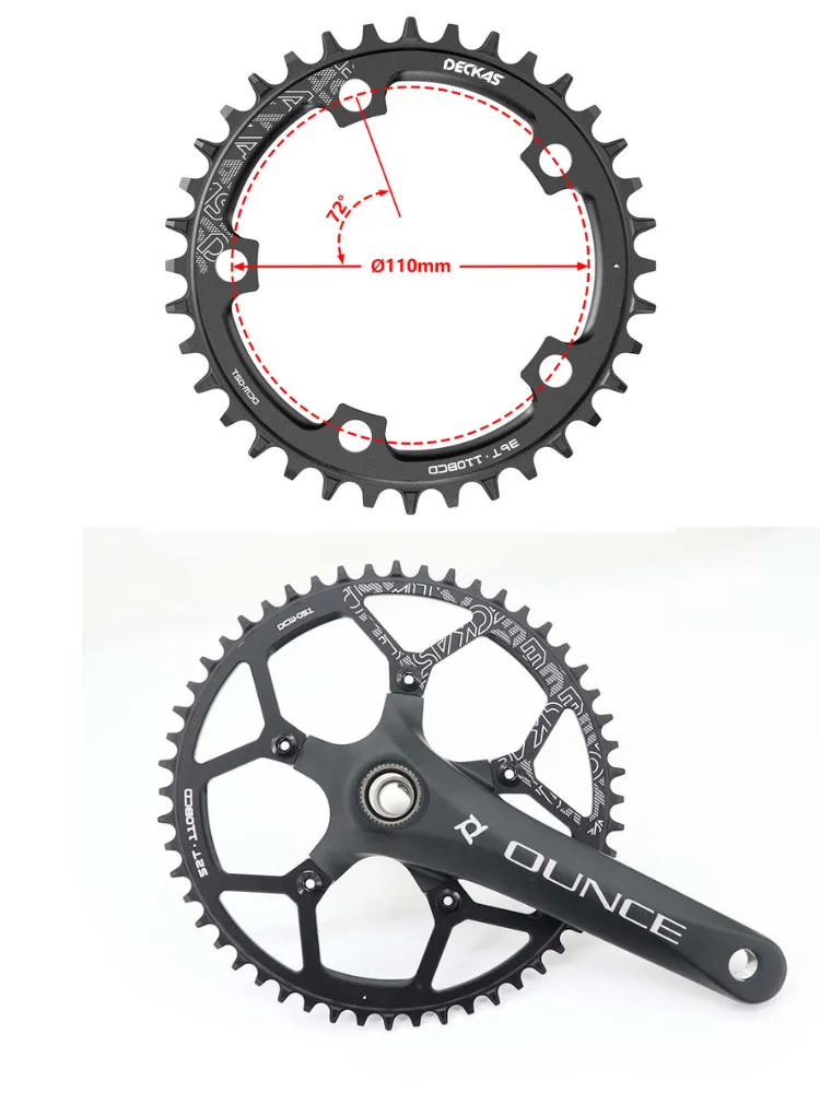 DECKAS KEOS 110BCD Kettingblad 36T-52T Fietskettingwiel voor Shimano SRAM 5 Bolt Racefiets Smalle Brede Crank Fietsaccessoires - afbeelding 2