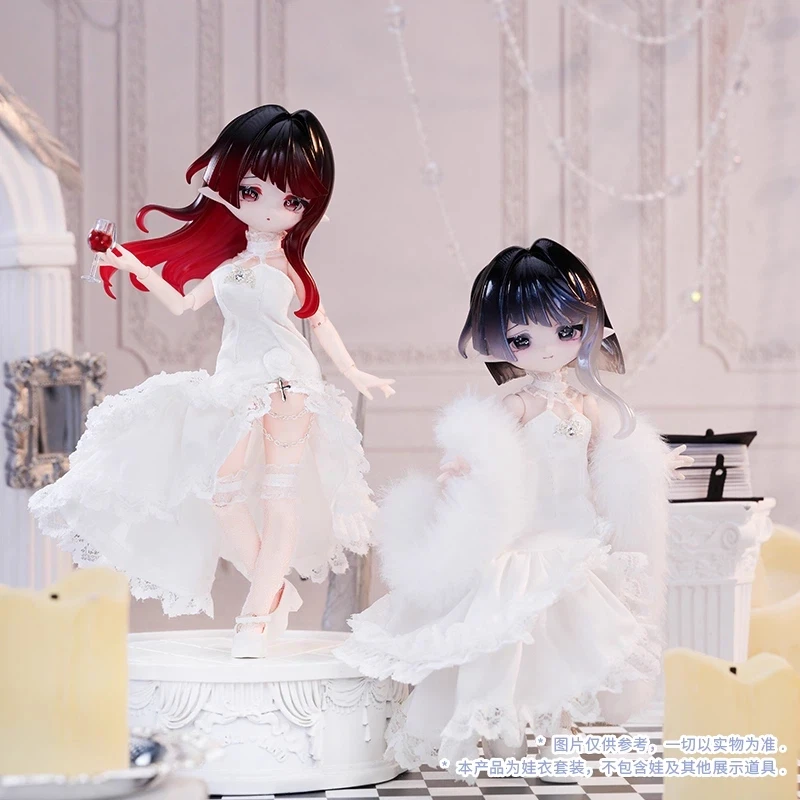 

Подлинная в наличии, наряд для куклы-лебедя серии принцессы Ob11, плоская грудь/стили жениха, 12-дюймовое платье, одежда для куклы, подарок на день рождения