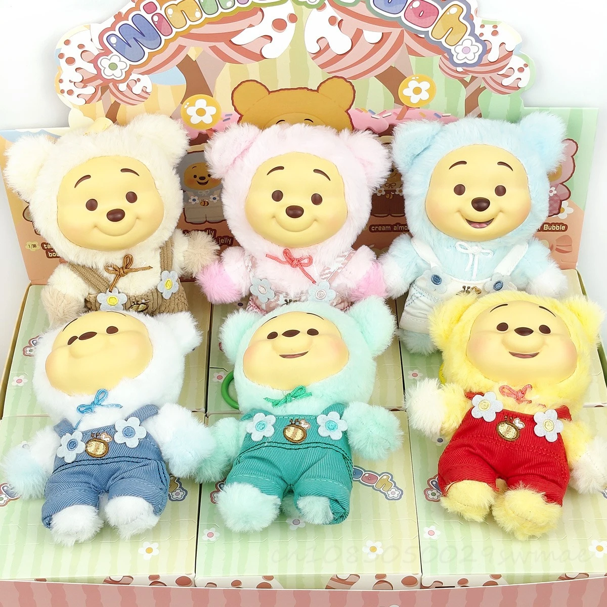 

Original Disney Winnie The Pooh Candy Series Peripheral Blind Box Mystery Box Kawaii Vinyl Face Pendant Pupu Bear Doll Toy Gifts