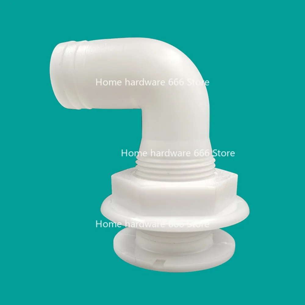 النايلون الأبيض 90 درجة نزح استنزاف البلاستيك منفذ حقن المياه مكافحة الشيخوخة ملحقات مدخل المياه البحرية